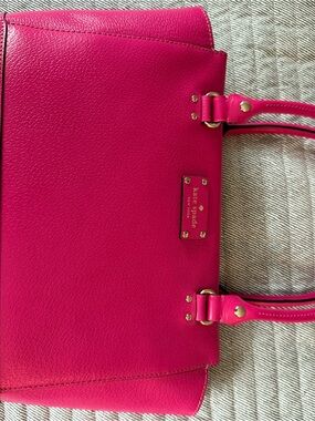 kate spade Fuchsia Leather Tote with Gold Hardware
